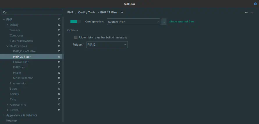 Настройка PHPCS Fixer в PHPStorm (Linux)